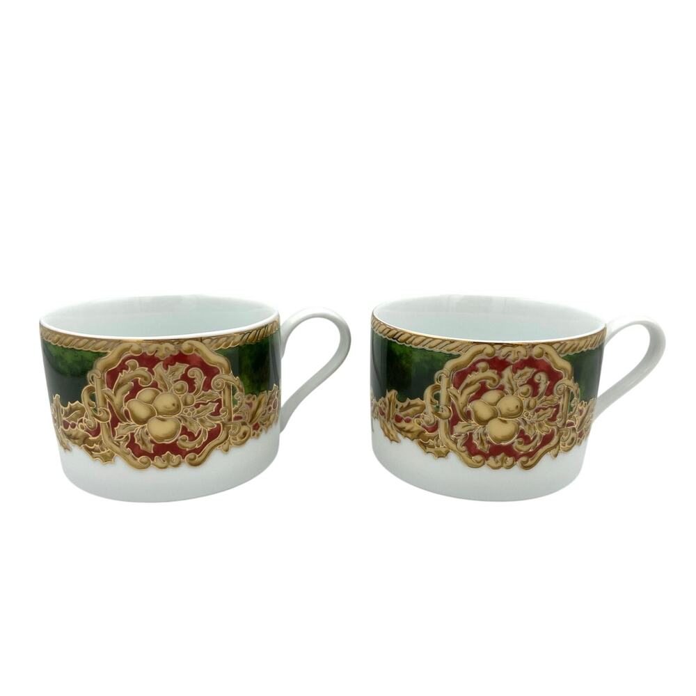 Two American Atelier NOEL Cups #3399 Christmas Pattern READ